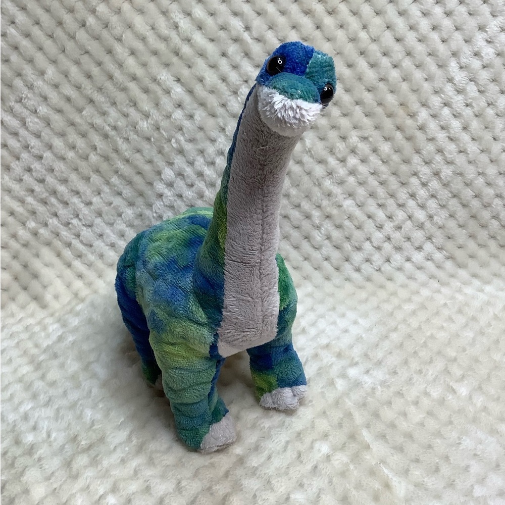 Colourful Wild Republic Blue Green Brachiosaurus Dinosaur Stuffed Animal Plush